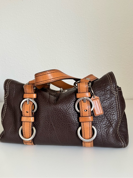 Coach Handbags - Coach Chelsea Brown Pebbled Leather Satchel Bag (Y2K Style F12334)